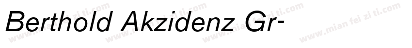 Berthold Akzidenz Gr字体转换